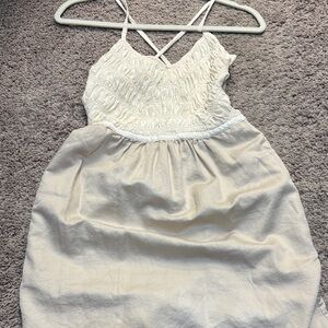 Banana Republic White and Cream Midi Dress